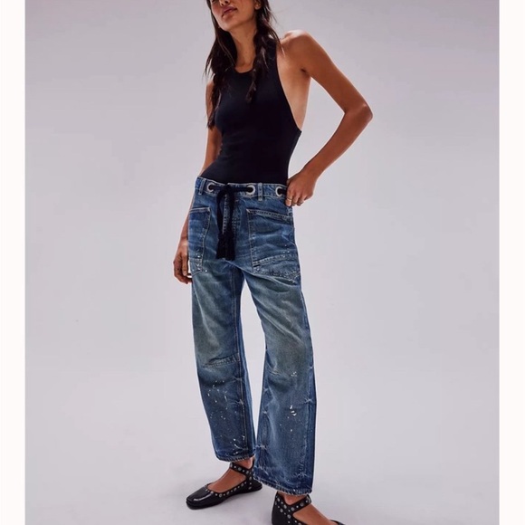 Free People Denim - Free People We The Free Moxie Pull-On Barrel Jeans